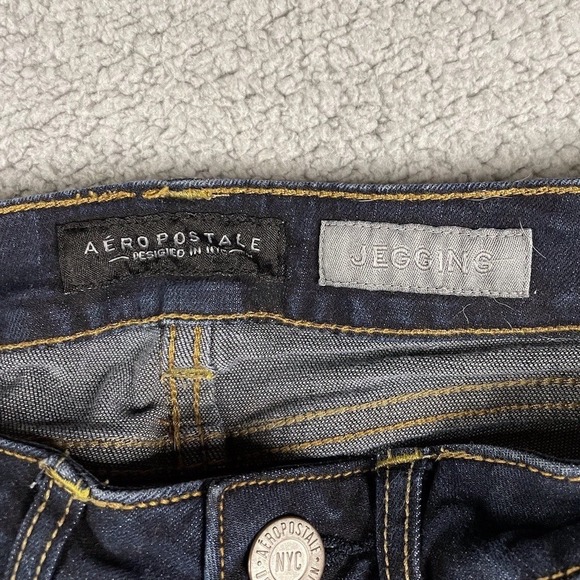 Aeropostale Jegging Jeans‎ Dark Wash Stretch Slim Fit Women Size 0 Regular - Picture 6 of 11